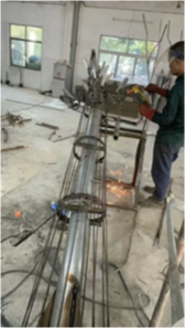 Steel frame welding for a custom artificial tree